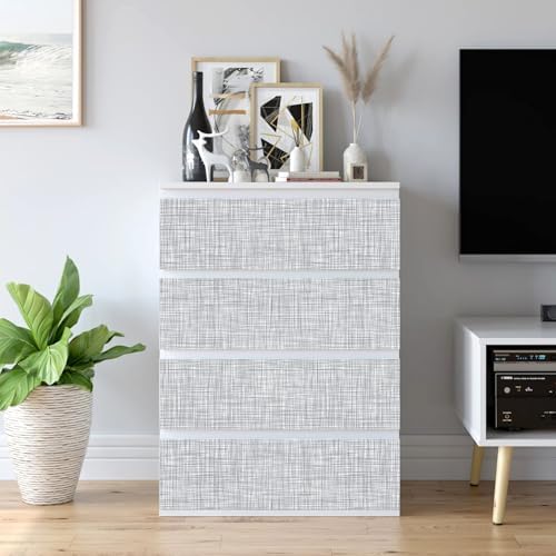 Grey Grasscloth Wallpaper A Set of 17.3"x 1181" Peel and Stick Wallpaper - Image 4