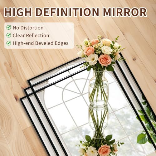 47"x24" Large Rectangle Beveled Mirror - Image 2