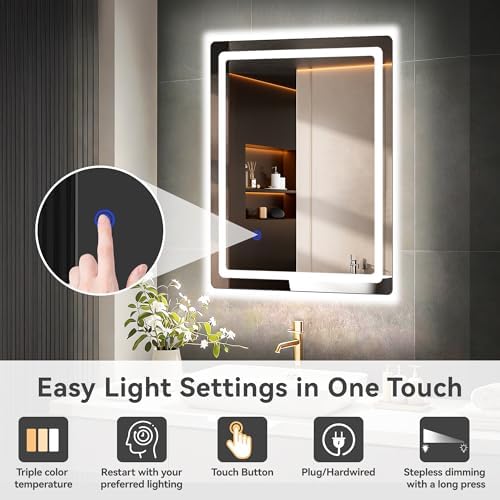 20“ x 28” LED Smart Mirror for Bathroom, Rectangle Mirror - Image 5