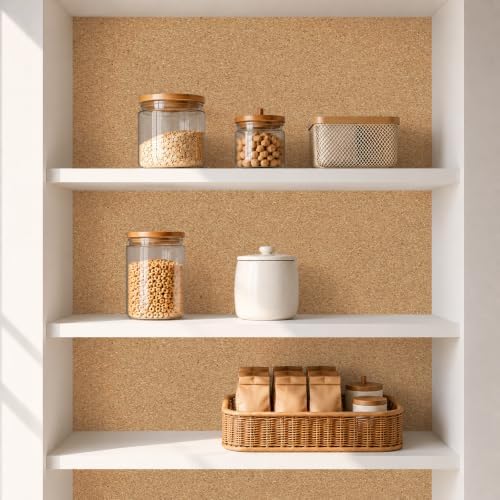 VEELIKE Natural Fined-Grain Cork Peel and Stick Wallpaper 15.7''x78.7'' Self - Image 5