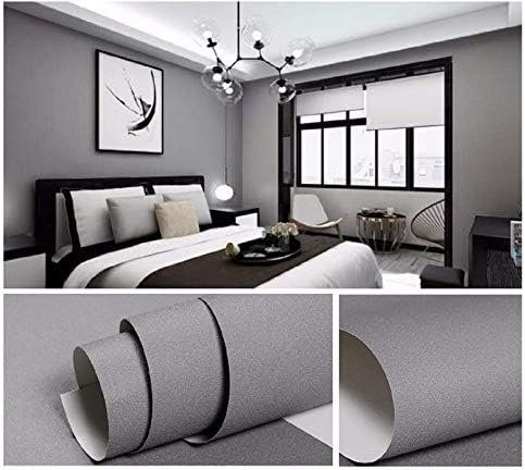 practicalWs Gray Self-Adhesive Wallpaper SelfA-dhesive Film Stick Paper - Image 7
