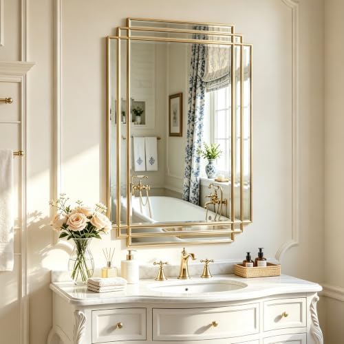 36"x24" Rectangle Beveled Wall Mirror by ReflectPerfectionEveryDay