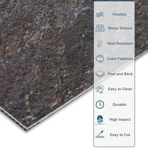 40-Sheet Flexible Stone Peel and Stick Backsplash Tile, Subway Texture - Image 3