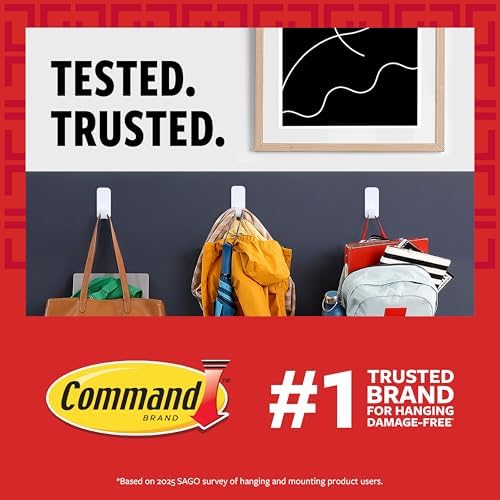Command Small White Wire Hooks, 16 Hooks, 24 Strips - Image 2