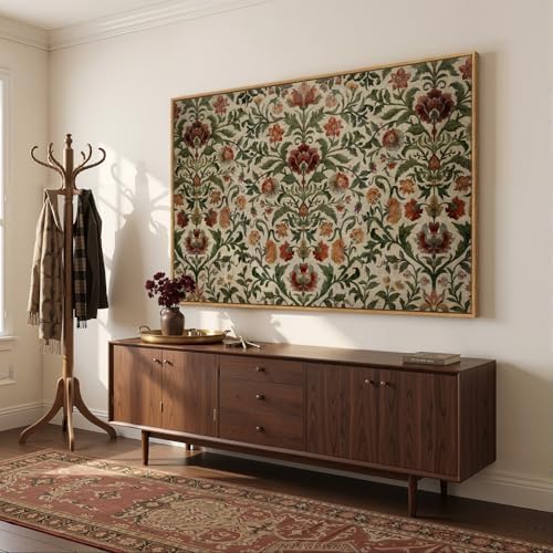 Extra Large Framed Vintage Morris Floral Wall Art - Image 2
