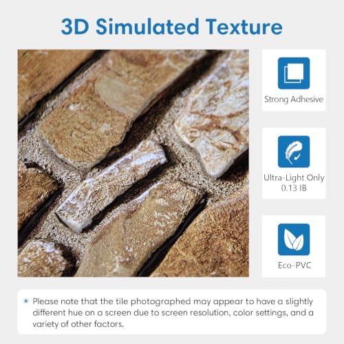 COMSTICKC 3D Peel and Stick Faux Stone Wall Panels - Image 3