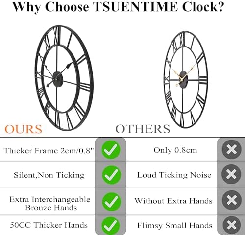 30 Inch Wall Clock for Living Room Decor - Image 4