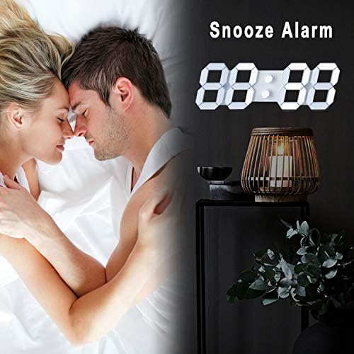 3D LED Digital Wall Clock with Remote Control, 9.7 Inch - Image 4