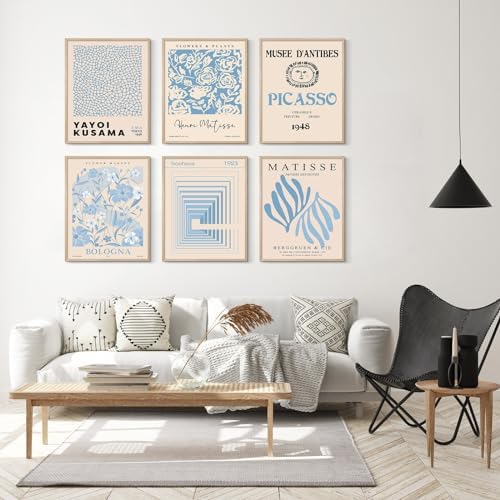 Habseligkeit Blue Master Wall Art Prints, Abstract Matisse Wall Art Exhibition - Image 2