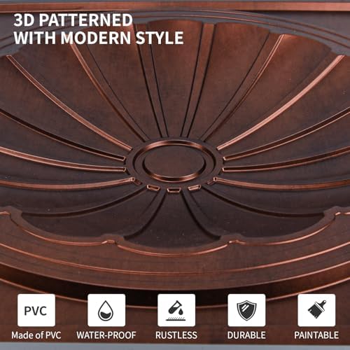 Art3dwallpanels Ceiling Tiles 12 Pack, 24 x 24 Inch, Antique Copper - Image 2