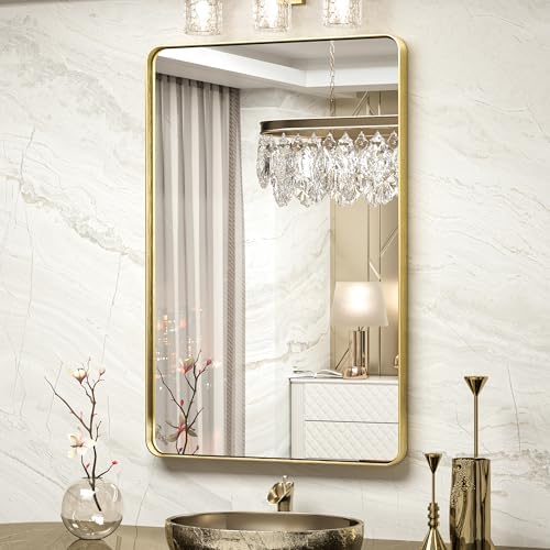 TokeShimi Gold Bathroom Mirror by TokeShimi