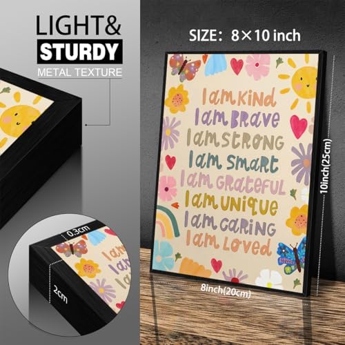 Kids Positive Quotes Wall Art Fashion Colorful Floral Affirmation Poster Cute - Image 2