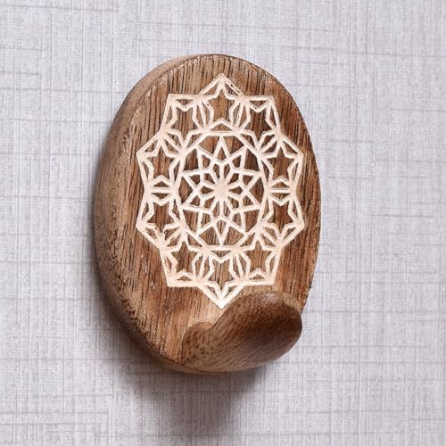 Indian Shelf 24 Wooden Adhesive Wall Hooks by IndianShelf
