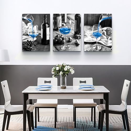 Lapremoly Blue Wine Wall Art Prints - Image 5
