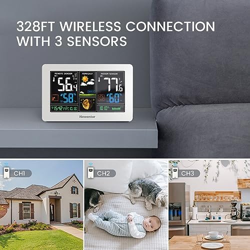 Newentor Weather Station Wireless Indoor Outdoor Thermometer - Image 3
