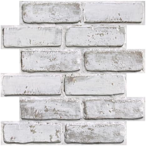 COMSTICKC 3D Faux Brick Wall Panels Peel and Stick by COMSTICKCDECOR