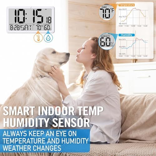 TXL Large Display Digital Wall Clock, Battery Operated - Image 3