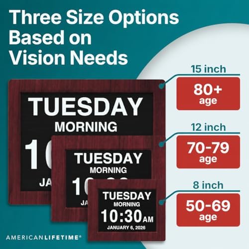 American Lifetime New 2026 Dementia Clock Large Digital Clock - Image 3