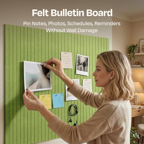 X-Large Cork Board Alternative 12-Pack Felt Bulletin Board Thick and Decorative - Image 2