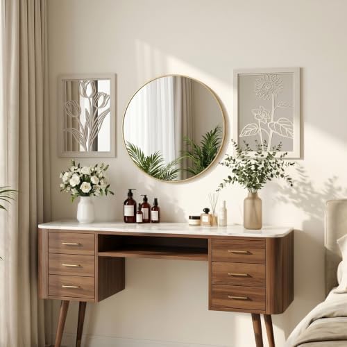 2 Set Farmhouse Mirrors for Wall Decor Living Room Bedroom Bathroom Entryway - Image 6