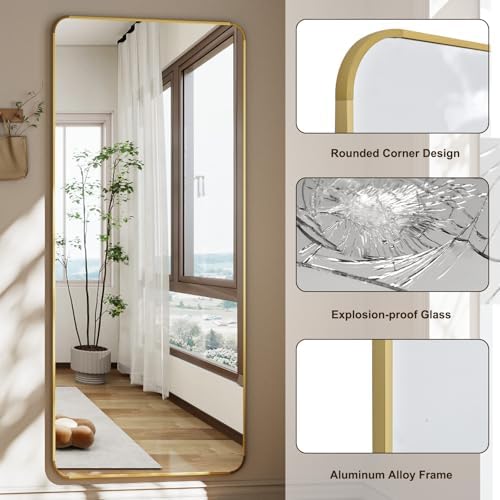 HARRITPURE 66"x23" Full Length Mirror, Large Floor Mirror - Image 3