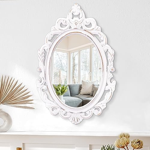 Wall Mirror Oval Baroque Style Vintage Mirrors by Lzuso