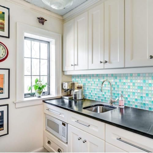 Yoillione 3D Mosaic Tile Sticker Removable Wallpaper Tile Red, 3D Self Adhesive - Image 6
