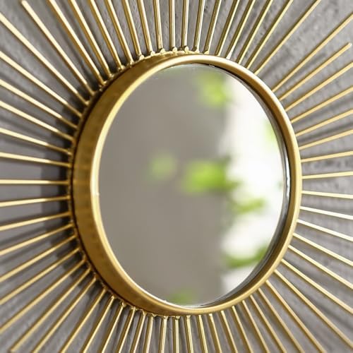 24'' Large Gold Sunburst Mirror, Metal Starburst Mirrors, Mid-Century Modern - Image 5