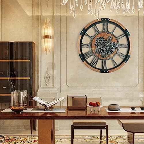 36 Inch Moving Gear Wall Clock, Oversized Wall Clocks, Clock Living Room Decor - Image 7