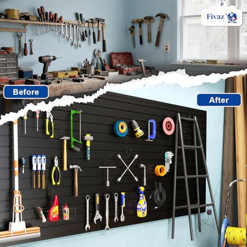 PVC Slatwall Panels, 4 ft x 8 ft Garage Wall Storage Systems - Image 2
