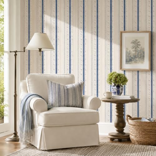 GloryTik Peel and Stick Wallpaper, Ikat Inspired Removable Wall Mural, Self - Image 7