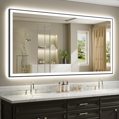 84x40 LED Bathroom Mirror with Lights by YEELAIT
