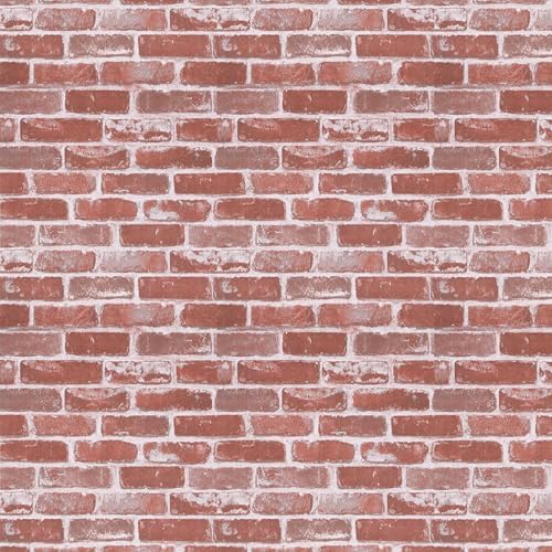 Timeet Red Brick Wallpaper 17.7"×393.7" Peel and Stick Wallpaper Faux Brick by Timeet