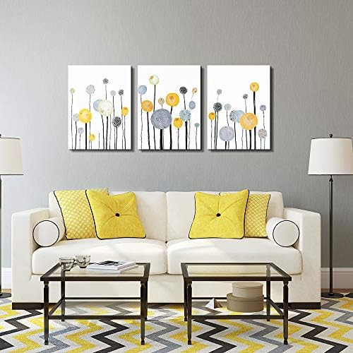 Abstract watercolor painting 3 Piece framed Canvas Wall Art - Image 3