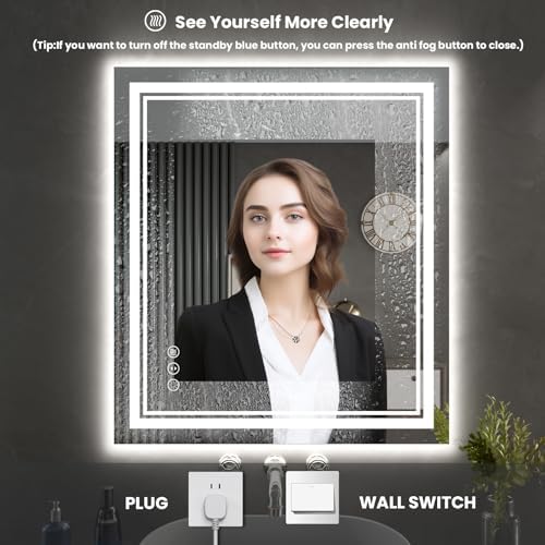 32x36 Inch LED Bathroom Mirror - Image 5