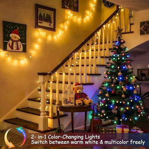 JMEXSUSS Globe String Lights Indoor Color Changing Christmas Lights Plug in - Image 2