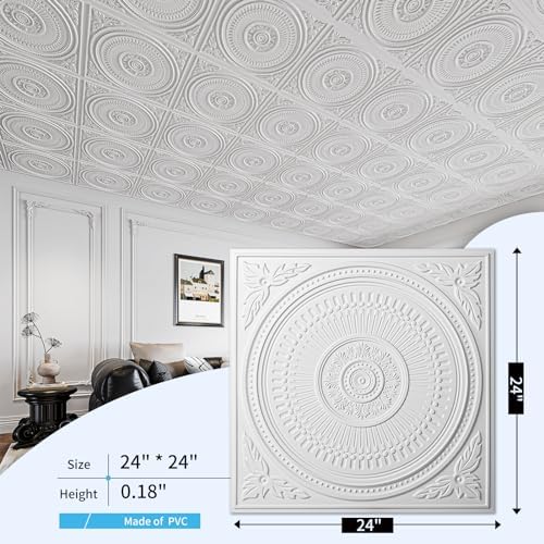 Art3d 12-Pack 2 x 2 ft Drop Ceiling Tiles - Image 4