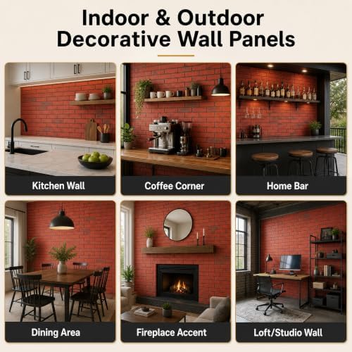 Faux Stone Wall Panels, 6 Pack PU Stone Veneer Panels, 44.9" L x 11.8" H x 1.2" - Image 5