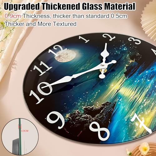 Glass Small Wall Clock Battery Operated - Image 6