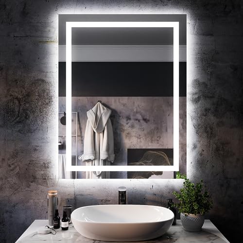 ISKM 36x28 LED Mirror for Bathroom, Front and Back Lit by ISKM-IStillKeepMovin