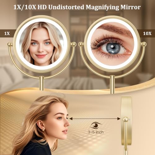Professional 8.5" Large Lighted Makeup Mirror - Image 4