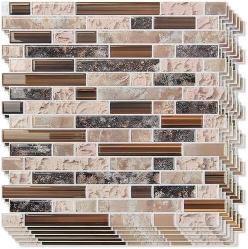 Art3d Linear Design Tile Peel and Stick Backsplash by Art3d