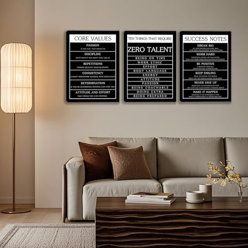 3 Panel Print Canvas Wall Art Motivational Office Wall Decor Painting - Image 3