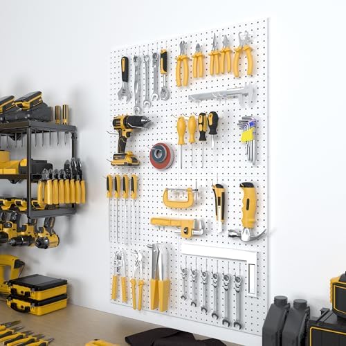 Spampur Peg Board, 8 Pack Metal Pegboard Panels - Image 2