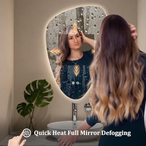 HOMECOOKIN LED Irregular Bathroom Mirror - Image 3