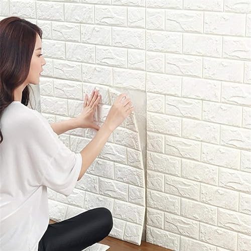 JOLOV 10 Pack 3D Wall Panels Peel and Stick, Waterproof PE Foam by JOLOV