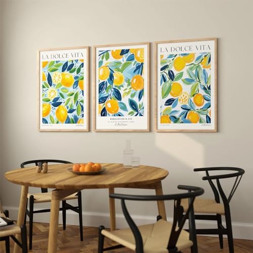 Tanmart Lemon Wall Art Decor Kitchen Canvas Wall Art Pictures Fruit Wall Art - Image 6