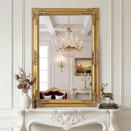 Vintage Gold Mirror for Wall by LawadaMirror