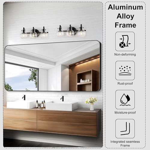 KOCUUY 60"x30" Large Rectangle Vanity Mirror, Modern Design of Upgraded - Image 6