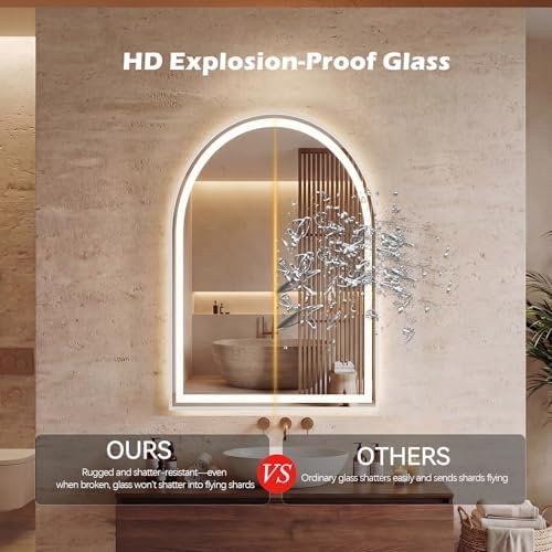 DUMOS 20"x28" LED Bathroom Mirror - Image 3